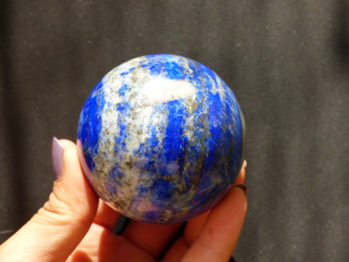 LapisLazuli ~ Magische Edelstein Kugel Massage & Deko Sphere Crystal Spielkugel Meditation ~HIPPIE ~GOA ~Boho ~Ethno ~Heilstein ~Naturschatz - Art of Nature Berlin