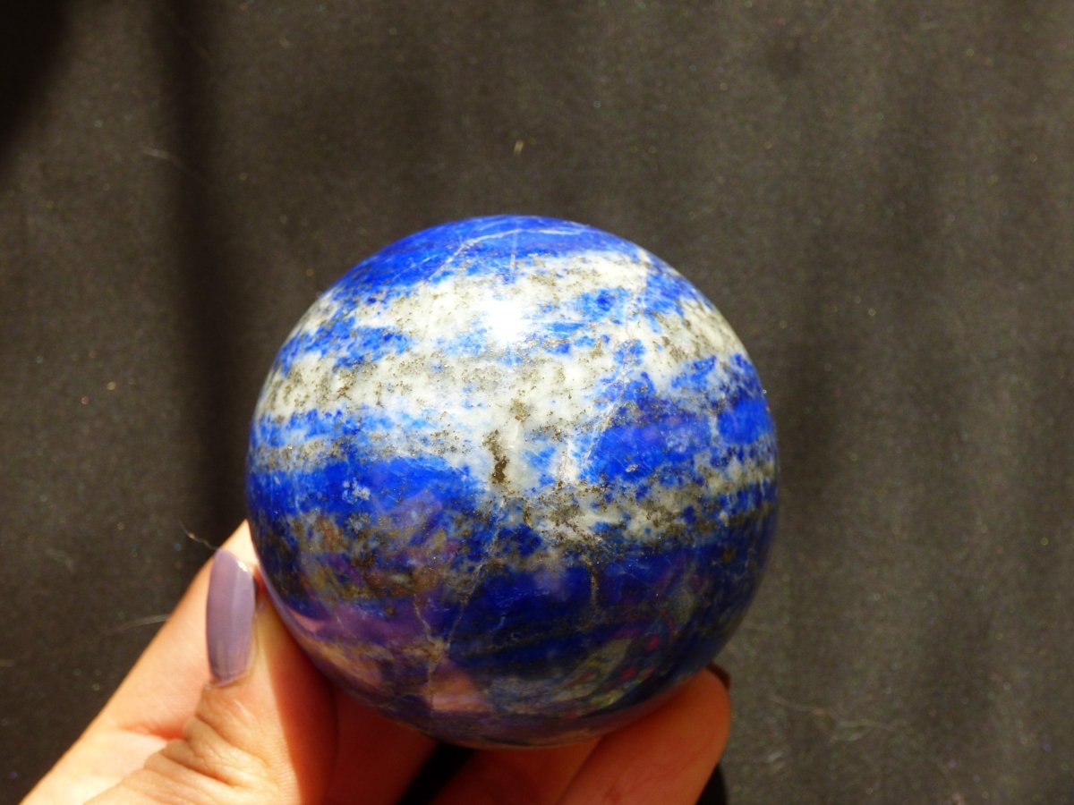 LapisLazuli ~ Magische Edelstein Kugel Massage & Deko Sphere Crystal Spielkugel Meditation ~HIPPIE ~GOA ~Boho ~Ethno ~Heilstein ~Naturschatz - Art of Nature Berlin