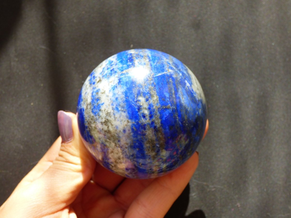 LapisLazuli ~ Magische Edelstein Kugel Massage & Deko Sphere Crystal Spielkugel Meditation ~HIPPIE ~GOA ~Boho ~Ethno ~Heilstein ~Naturschatz - Art of Nature Berlin