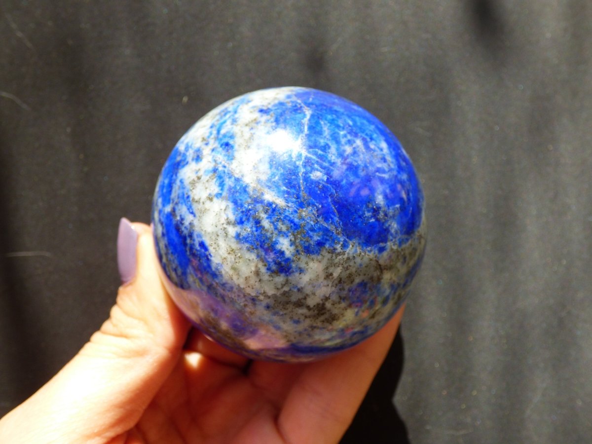 LapisLazuli ~ Magische Edelstein Kugel Massage & Deko Sphere Crystal Spielkugel Meditation ~HIPPIE ~GOA ~Boho ~Ethno ~Heilstein ~Naturschatz - Art of Nature Berlin