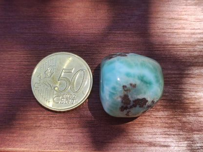 Larimar A - ungebohrt - Handschmeichler Dekostein blau Natur Kristall HIPPIE GOA Boho Ethno Nature Heilstein Sammler Mineral Geschenk Meer - Art of Nature Berlin