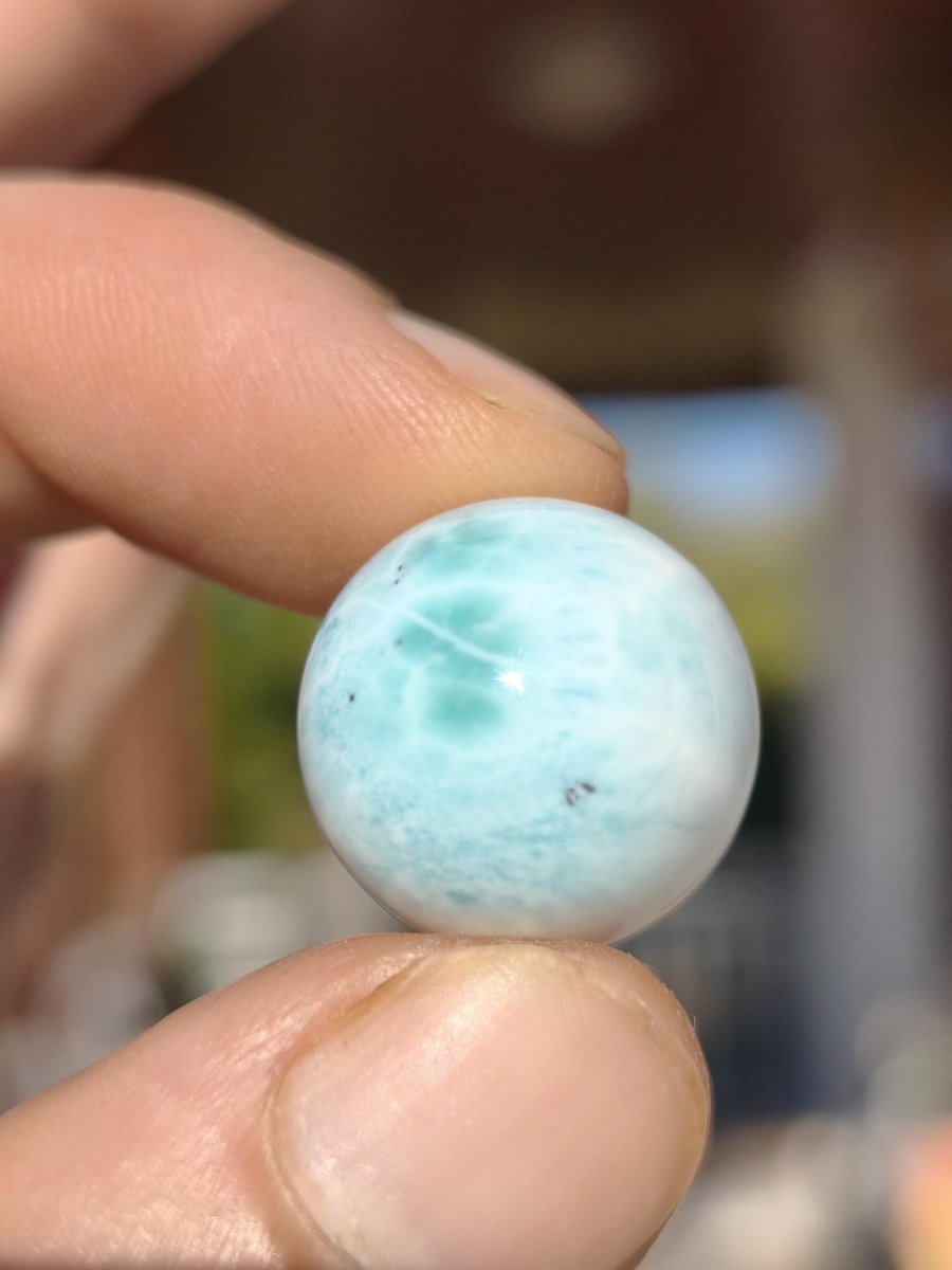 Larimar AA ~ Edelstein Kugel blau Deko Sphere Kristall HIPPIE GOA Boho Ethno Nature Heilstein Natur Sammler Mineral Geschenk Meer Himmel - Art of Nature Berlin