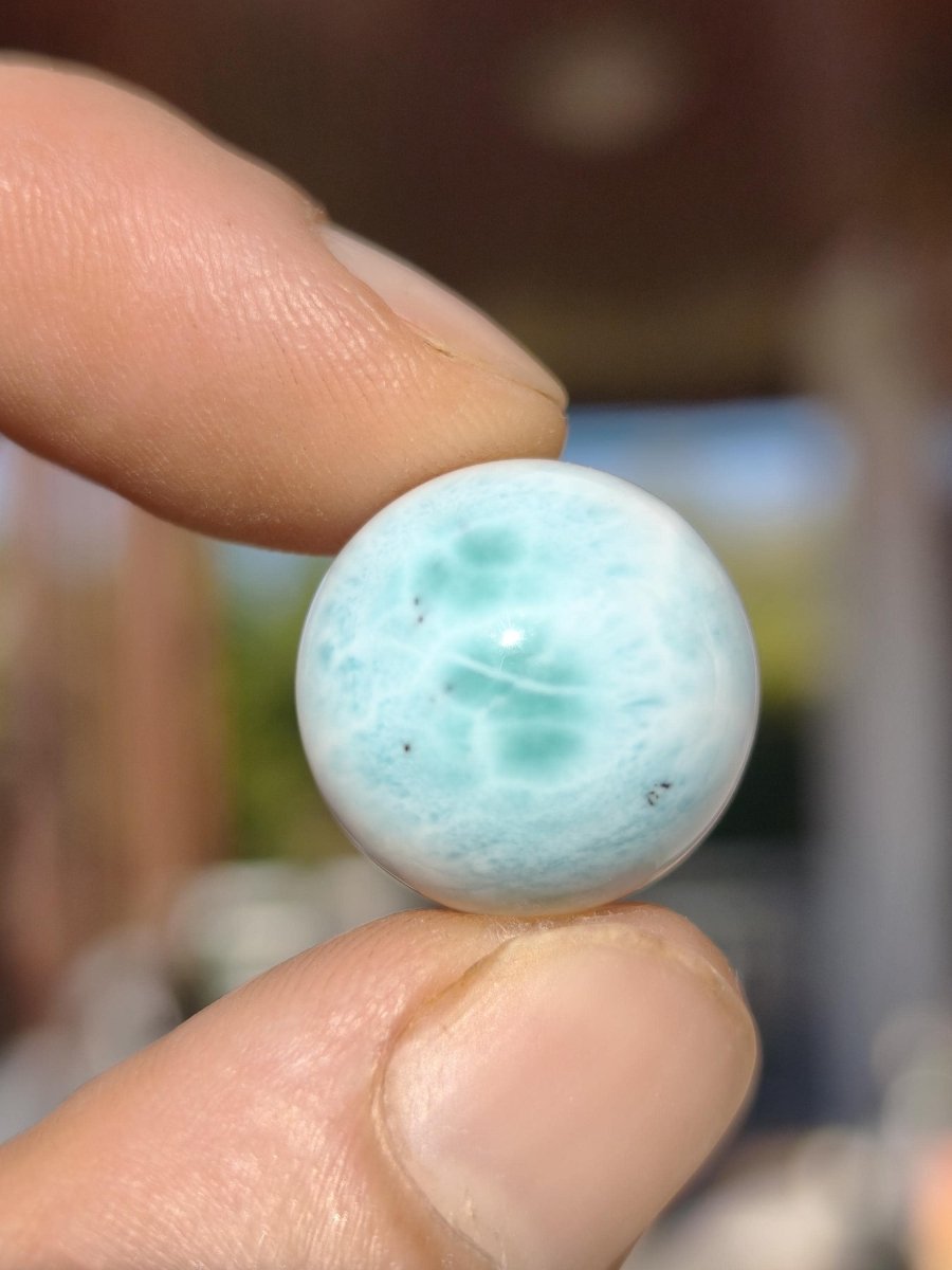 Larimar AA ~ Edelstein Kugel blau Deko Sphere Kristall HIPPIE GOA Boho Ethno Nature Heilstein Natur Sammler Mineral Geschenk Meer Himmel - Art of Nature Berlin