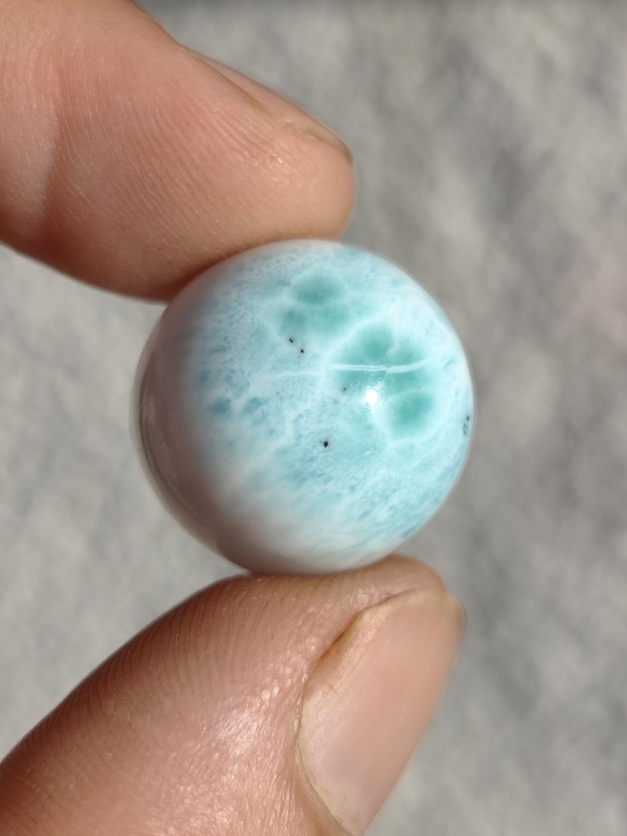 Larimar AA ~ Edelstein Kugel blau Deko Sphere Kristall HIPPIE GOA Boho Ethno Nature Heilstein Natur Sammler Mineral Geschenk Meer Himmel - Art of Nature Berlin