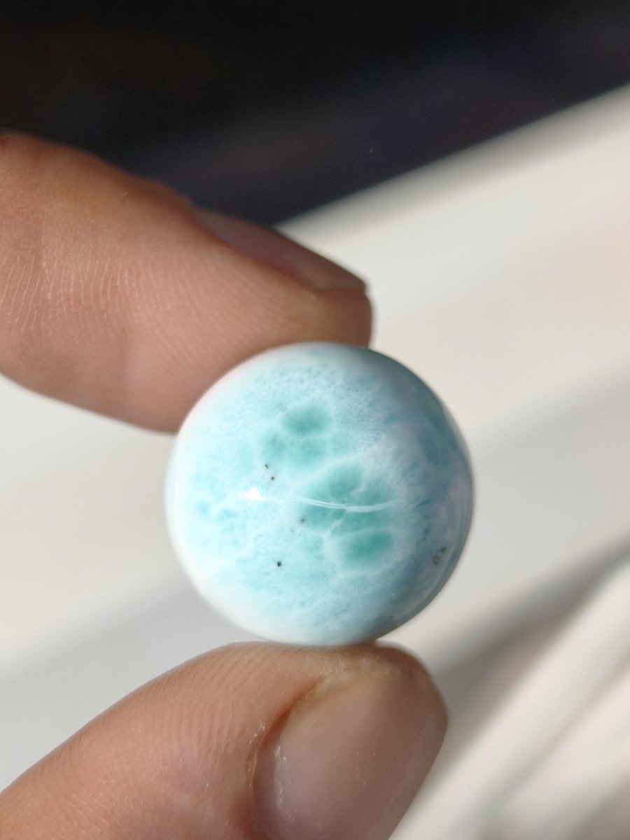 Larimar AA ~ Edelstein Kugel blau Deko Sphere Kristall HIPPIE GOA Boho Ethno Nature Heilstein Natur Sammler Mineral Geschenk Meer Himmel - Art of Nature Berlin