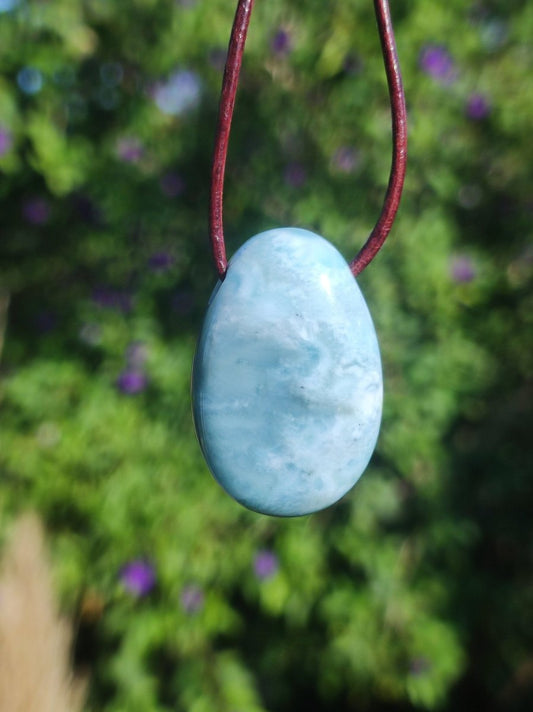 Larimar AAA "Atlantis Stone" ~ Edelstein Kette blau Kristall Ethno Nature Heilstein Natur Sammler Mineral Geschenk Meer Himmel Hippie Boho - Art of Nature Berlin