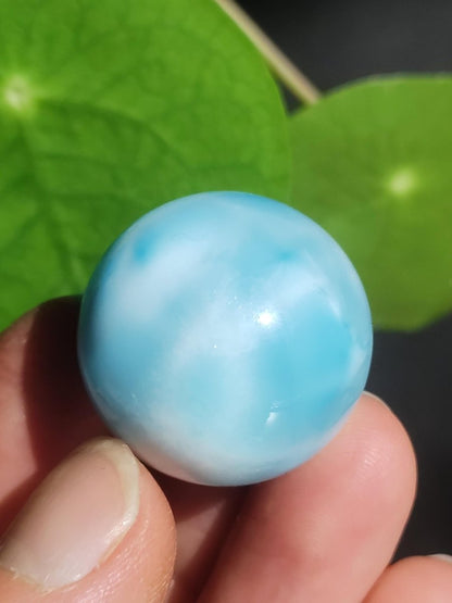 Larimar AAA *Fraktal* Edelstein Kugel blau Deko Sphere Kristall Geschenk blau Natur Heilstein Natur Sammler Mineral Geschenk Meer Himmel - Art of Nature Berlin