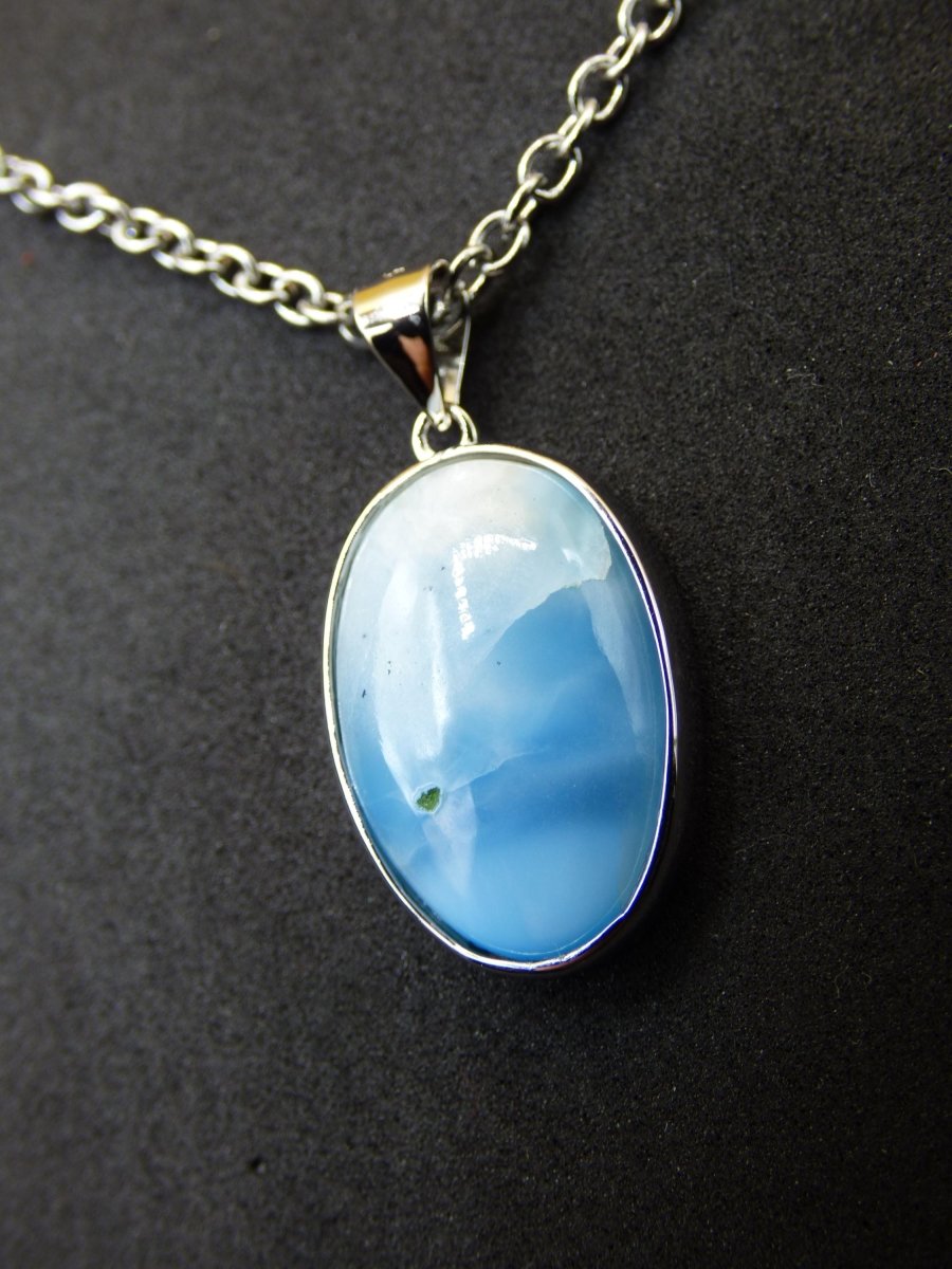 Larimar AAA "Atlantis Stone" Edelstein Kette 925 Sterling Silber Frau Schmuck Edel Natur Heilstein Hippie Rarität Meer Himmel blau Geschenk - Art of Nature Berlin