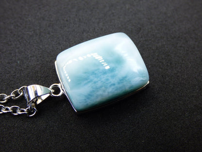 Larimar AAA "Atlantis Stone" Edelstein Kette 925 Sterling Silber Frau Schmuck Edel Natur Heilstein Hippie Rarität Meer Himmel blau Geschenk - Art of Nature Berlin
