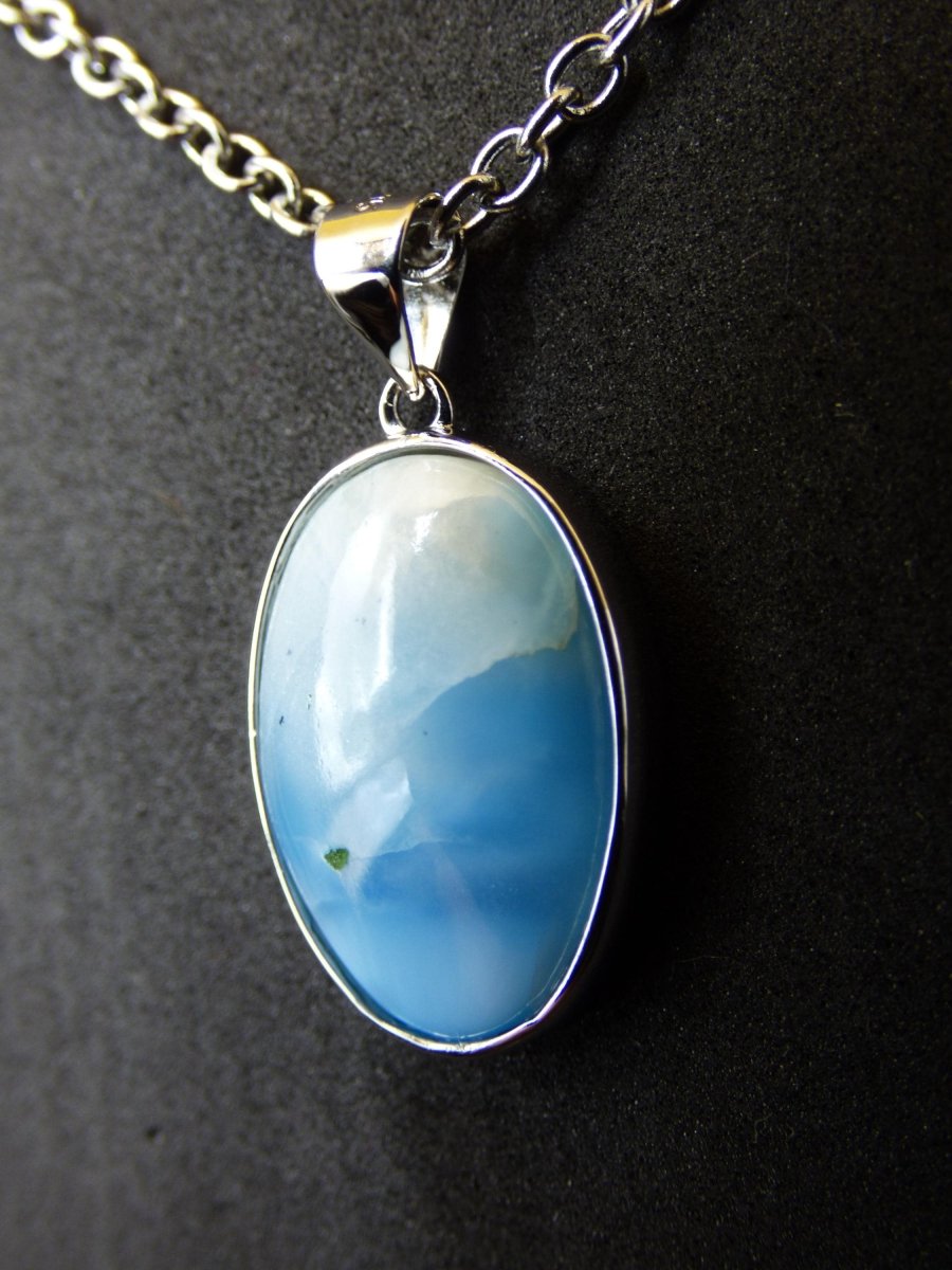 Larimar AAA "Atlantis Stone" Edelstein Kette 925 Sterling Silber Frau Schmuck Edel Natur Heilstein Hippie Rarität Meer Himmel blau Geschenk - Art of Nature Berlin