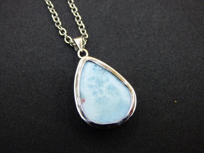 Larimar AAA "Atlantis Stone" Edelstein Kette 925 Sterling Silber Frau Schmuck Edel Natur Heilstein Hippie Rarität Meer Himmel blau Geschenk - Art of Nature Berlin