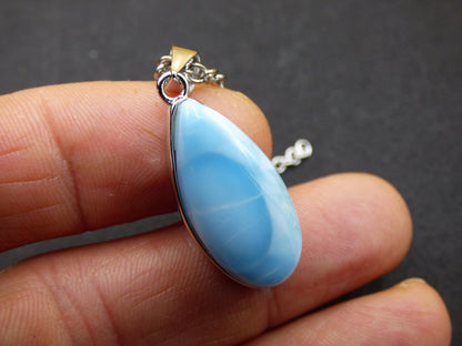 Larimar AAA "Atlantis Stone" Edelstein Kette 925 Sterling Silber Frau Schmuck Edel Natur Heilstein Hippie Rarität Meer Himmel blau Geschenk - Art of Nature Berlin