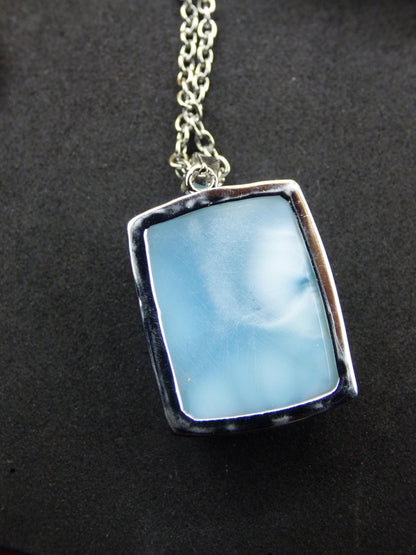 Larimar AAA &quot;Atlantis Stone&quot; Edelstein Kette 925 Sterling Silber Frau Schmuck Edel Natur Heilstein Hippie Rarität Meer Himmel blau Geschenk - Art of Nature Berlin