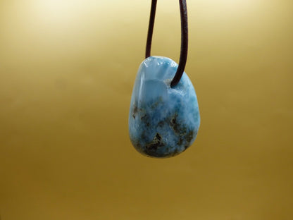 Larimar "Atlantis Stone" ~ Edelstein Kette blau Kristall Ethno Nature Heilstein Natur Sammler Mineral Geschenk Meer Himmel Goa Hippie Boho - Art of Nature Berlin