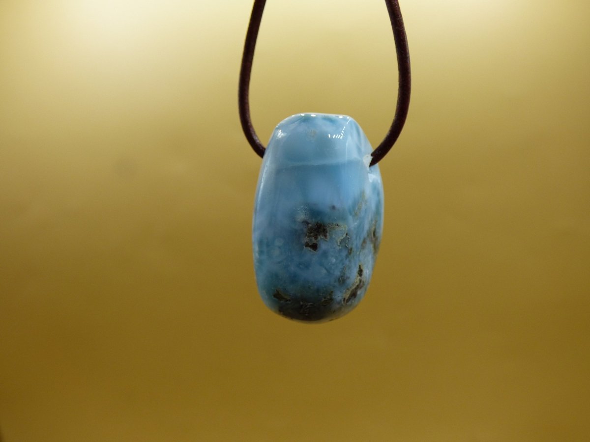 Larimar "Atlantis Stone" ~ Edelstein Kette blau Kristall Ethno Nature Heilstein Natur Sammler Mineral Geschenk Meer Himmel Goa Hippie Boho - Art of Nature Berlin