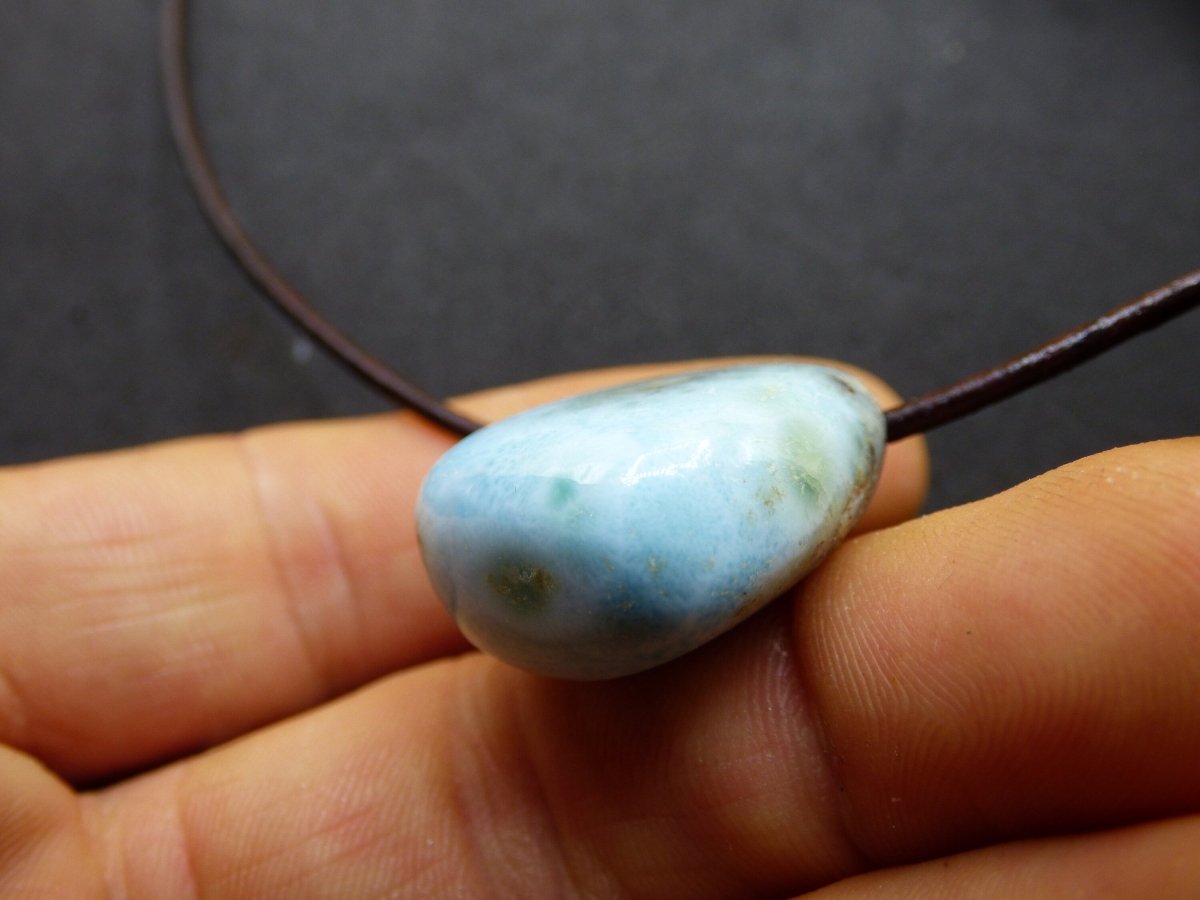 Larimar "Atlantis Stone" ~ Edelstein Kette blau Kristall Ethno Nature Heilstein Natur Sammler Mineral Geschenk Meer Himmel Goa Hippie Boho - Art of Nature Berlin