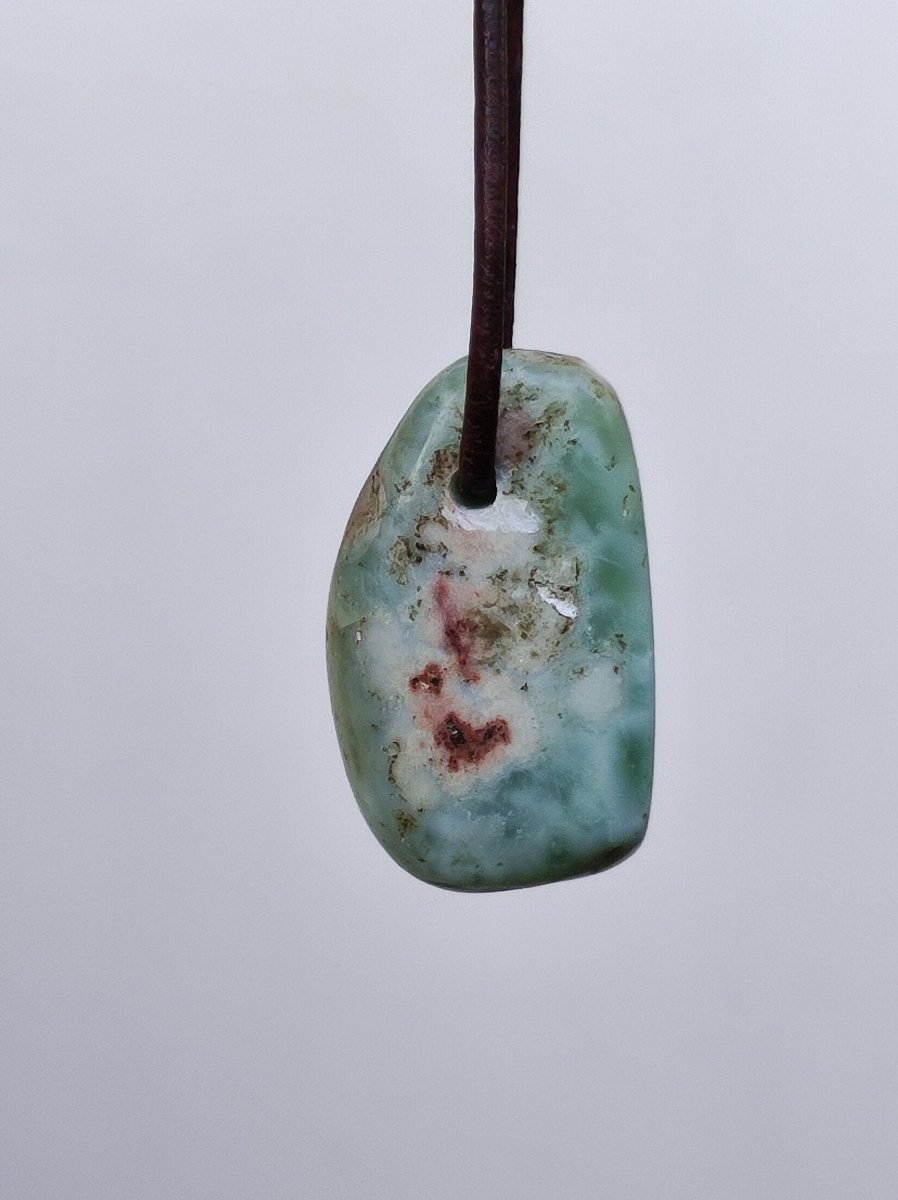 Larimar "Atlantis Stone" ~ Edelstein Kette blau Kristall Ethno Nature Heilstein Natur Sammler Mineral Geschenk Meer Himmel Goa Hippie Boho - Art of Nature Berlin