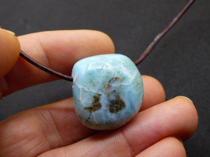 Larimar "Atlantis Stone" ~ Edelstein Kette blau Kristall Ethno Nature Heilstein Natur Sammler Mineral Geschenk Meer Himmel Goa Hippie Boho - Art of Nature Berlin