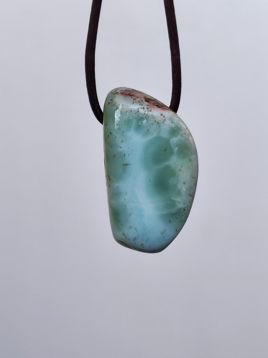 Larimar "Atlantis Stone" ~ Edelstein Kette blau Kristall Ethno Nature Heilstein Natur Sammler Mineral Geschenk Meer Himmel Goa Hippie Boho - Art of Nature Berlin