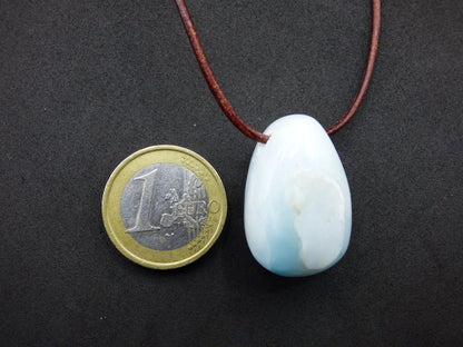 Larimar "Atlantis Stone" ~ Edelstein Kette blau Kristall Ethno Nature Heilstein Natur Sammler Mineral Geschenk Meer Himmel Goa Hippie Boho - Art of Nature Berlin