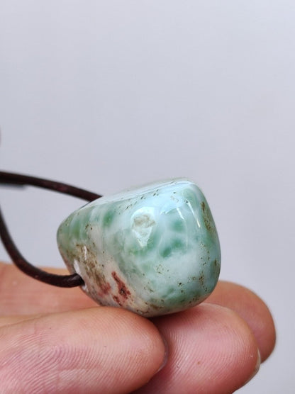 Larimar "Atlantis Stone" ~ Edelstein Kette blau Kristall Ethno Nature Heilstein Natur Sammler Mineral Geschenk Meer Himmel Goa Hippie Boho - Art of Nature Berlin