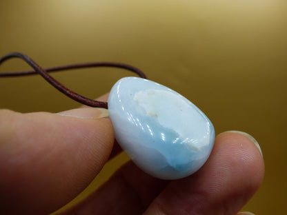 Larimar "Atlantis Stone" ~ Edelstein Kette blau Kristall Ethno Nature Heilstein Natur Sammler Mineral Geschenk Meer Himmel Goa Hippie Boho - Art of Nature Berlin