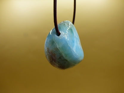 Larimar "Atlantis Stone" ~ Edelstein Kette blau Kristall Ethno Nature Heilstein Natur Sammler Mineral Geschenk Meer Himmel Goa Hippie Boho - Art of Nature Berlin