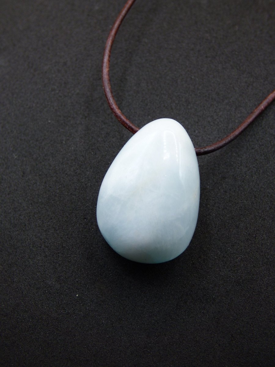 Larimar "Atlantis Stone" ~ Edelstein Kette blau Kristall Ethno Nature Heilstein Natur Sammler Mineral Geschenk Meer Himmel Goa Hippie Boho - Art of Nature Berlin