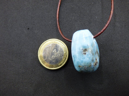 Larimar "Atlantis Stone" ~ Edelstein Kette blau Kristall Ethno Nature Heilstein Natur Sammler Mineral Geschenk Meer Himmel Goa Hippie Boho - Art of Nature Berlin