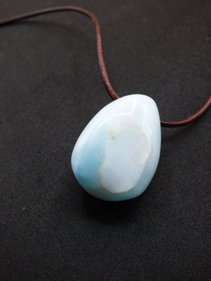 Larimar "Atlantis Stone" ~ Edelstein Kette blau Kristall Ethno Nature Heilstein Natur Sammler Mineral Geschenk Meer Himmel Goa Hippie Boho - Art of Nature Berlin