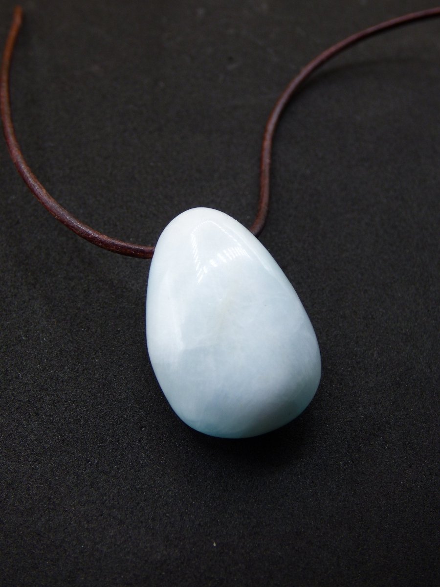 Larimar "Atlantis Stone" ~ Edelstein Kette blau Kristall Ethno Nature Heilstein Natur Sammler Mineral Geschenk Meer Himmel Goa Hippie Boho - Art of Nature Berlin