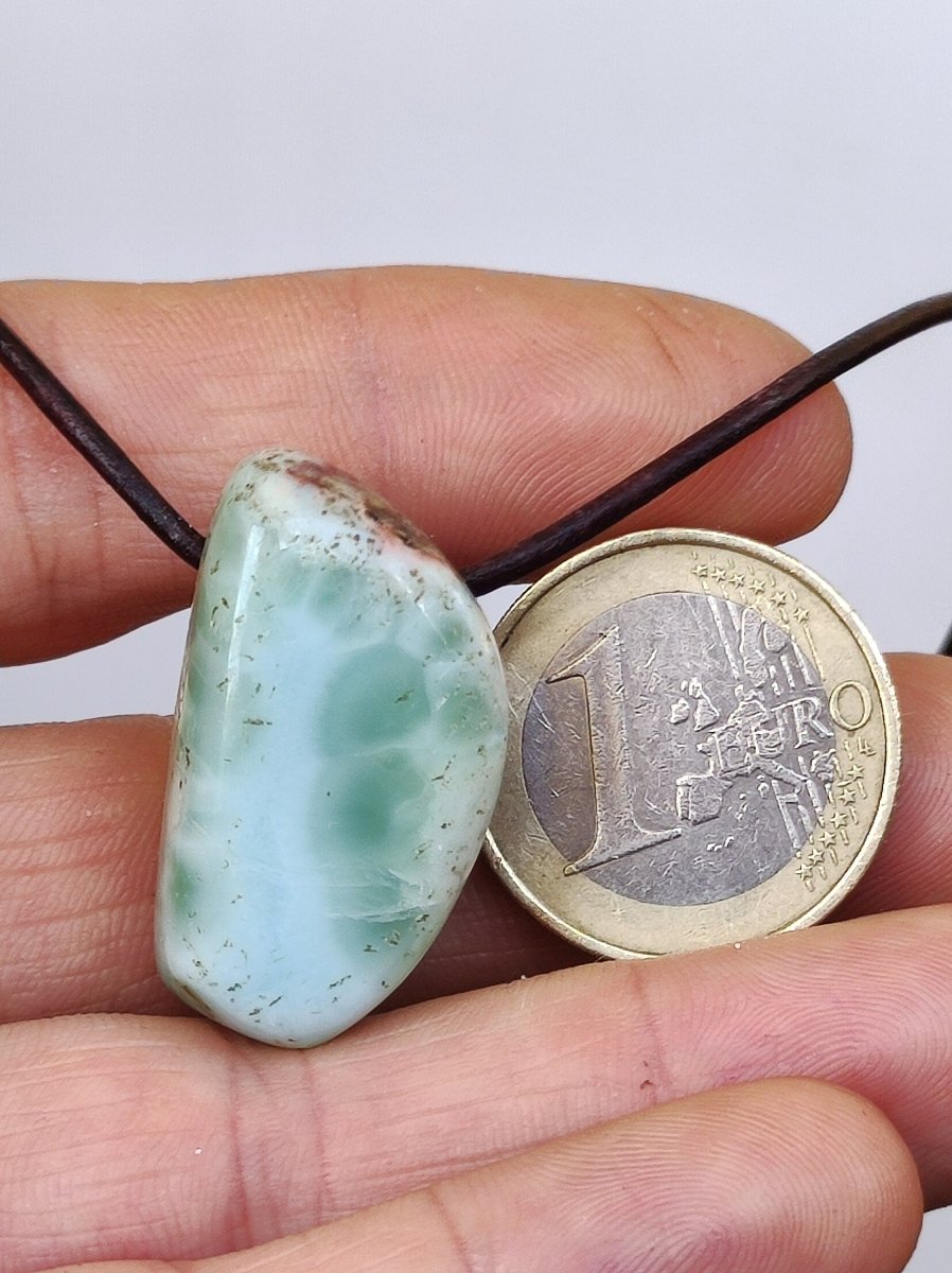 Larimar "Atlantis Stone" ~ Edelstein Kette blau Kristall Ethno Nature Heilstein Natur Sammler Mineral Geschenk Meer Himmel Goa Hippie Boho - Art of Nature Berlin