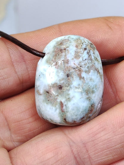 Larimar "Atlantis Stone" ~ Edelstein Kette blau Kristall Ethno Nature Heilstein Natur Sammler Mineral Geschenk Meer Himmel Goa Hippie Boho - Art of Nature Berlin