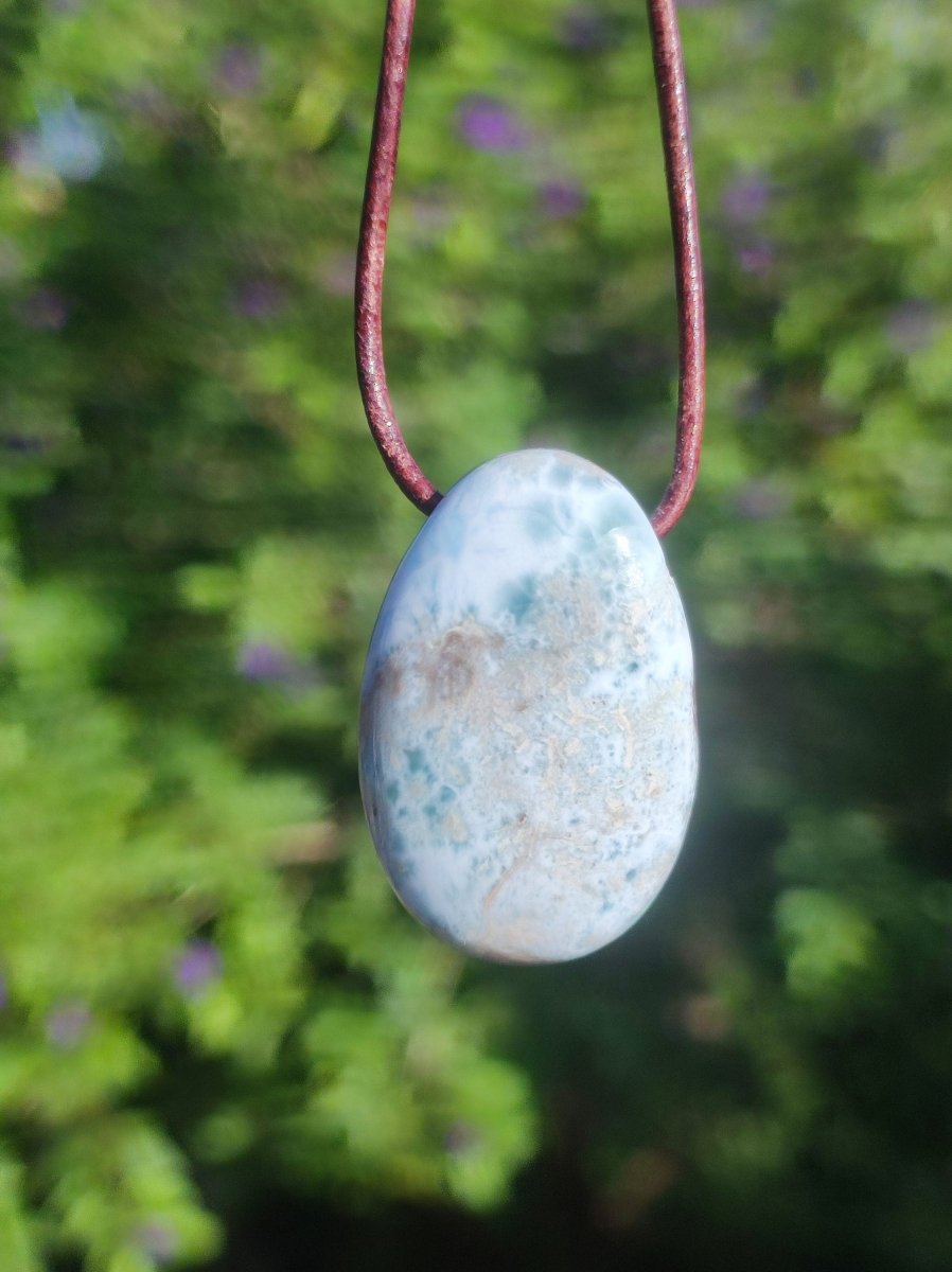 Larimar "Atlantis Stone" ~ Edelstein Kette blau Kristall Ethno Nature Heilstein Natur Sammler Mineral Geschenk Meer Himmel Hippie Boho - Art of Nature Berlin