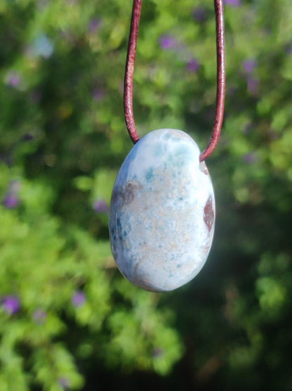 Larimar "Atlantis Stone" ~ Edelstein Kette blau Kristall Ethno Nature Heilstein Natur Sammler Mineral Geschenk Meer Himmel Hippie Boho - Art of Nature Berlin