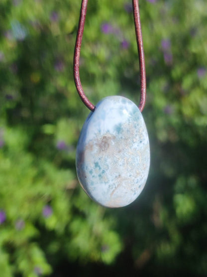 Larimar "Atlantis Stone" ~ Edelstein Kette blau Kristall Ethno Nature Heilstein Natur Sammler Mineral Geschenk Meer Himmel Hippie Boho - Art of Nature Berlin