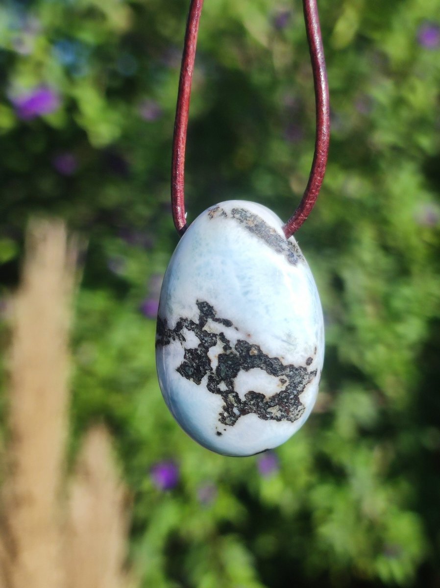 Larimar "Atlantis Stone" ~ Edelstein Kette blau Kristall Ethno Nature Heilstein Natur Sammler Mineral Geschenk Meer Himmel Hippie Rarität - Art of Nature Berlin