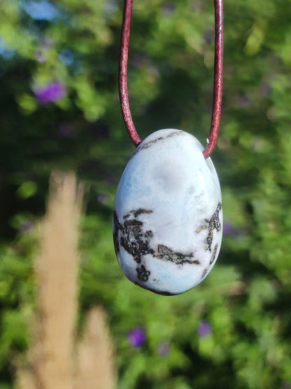 Larimar "Atlantis Stone" ~ Edelstein Kette blau Kristall Ethno Nature Heilstein Natur Sammler Mineral Geschenk Meer Himmel Hippie Rarität - Art of Nature Berlin