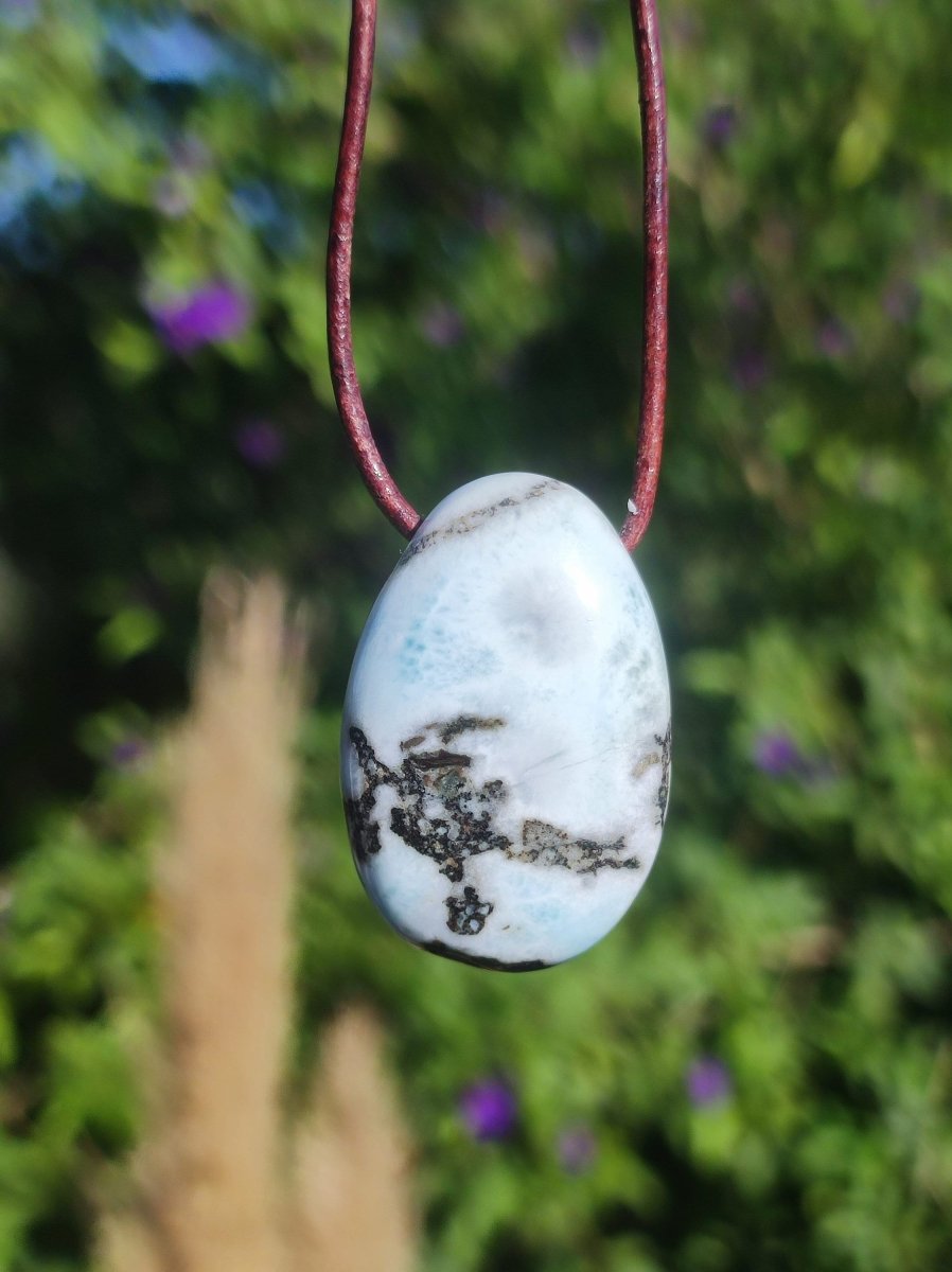 Larimar "Atlantis Stone" ~ Edelstein Kette blau Kristall Ethno Nature Heilstein Natur Sammler Mineral Geschenk Meer Himmel Hippie Rarität - Art of Nature Berlin