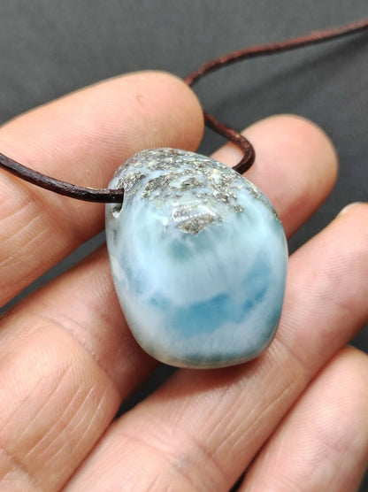 Larimar "Atlantis Stone" ~ Edelstein Kette ~HIPPIE ~GOA ~Boho ~Ethno ~Nature ~Heilstein - Art of Nature Berlin