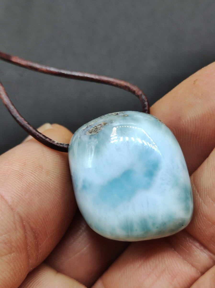 Larimar "Atlantis Stone" ~ Edelstein Kette ~HIPPIE ~GOA ~Boho ~Ethno ~Nature ~Heilstein - Art of Nature Berlin