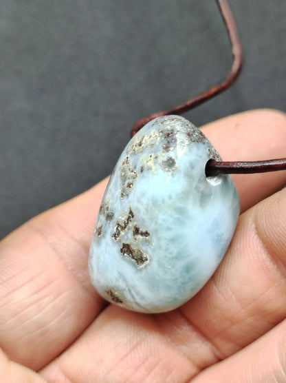 Larimar "Atlantis Stone" ~ Edelstein Kette ~HIPPIE ~GOA ~Boho ~Ethno ~Nature ~Heilstein - Art of Nature Berlin