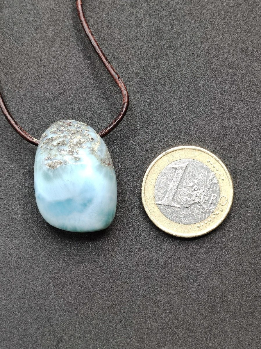 Larimar "Atlantis Stone" ~ Edelstein Kette ~HIPPIE ~GOA ~Boho ~Ethno ~Nature ~Heilstein - Art of Nature Berlin