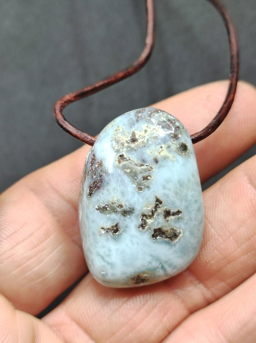 Larimar "Atlantis Stone" ~ Edelstein Kette ~HIPPIE ~GOA ~Boho ~Ethno ~Nature ~Heilstein - Art of Nature Berlin