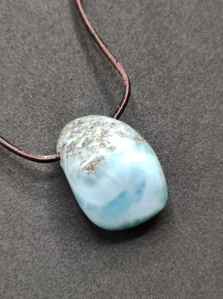 Larimar "Atlantis Stone" ~ Edelstein Kette ~HIPPIE ~GOA ~Boho ~Ethno ~Nature ~Heilstein - Art of Nature Berlin