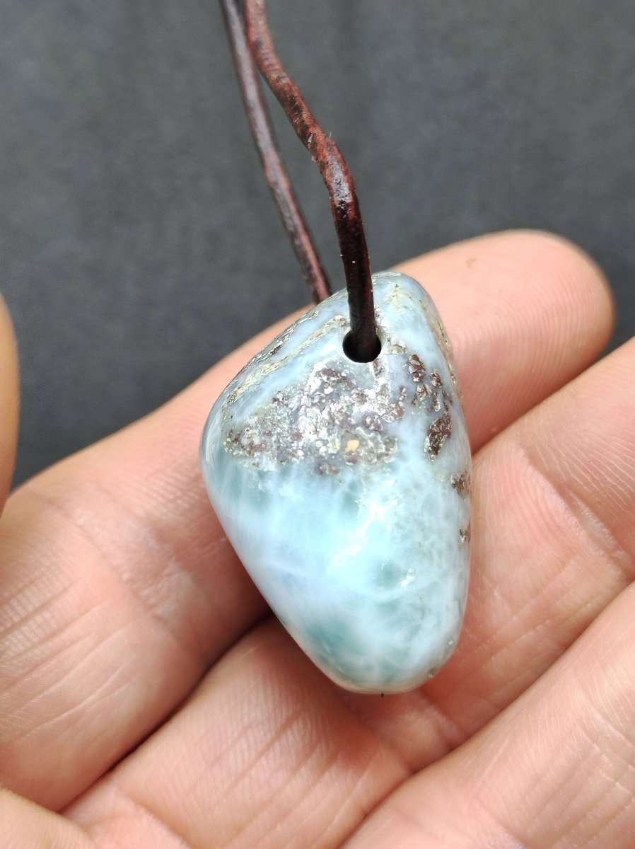 Larimar "Atlantis Stone" ~ Edelstein Kette ~HIPPIE ~GOA ~Boho ~Ethno ~Nature ~Heilstein - Art of Nature Berlin