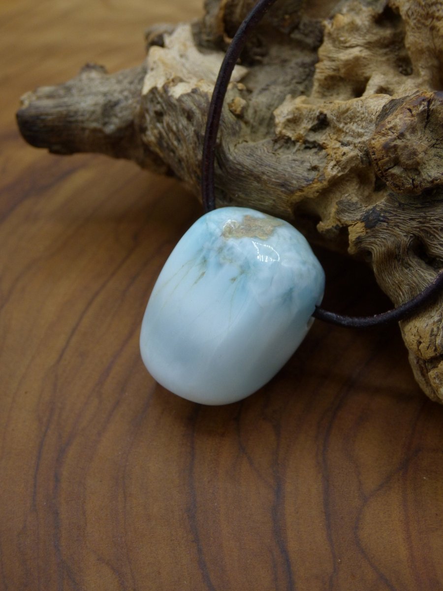 Larimar "Atlantis Stone" ~ Edelstein Kette ~HIPPIE ~GOA ~Boho ~Ethno ~Nature ~Heilstein - Art of Nature Berlin