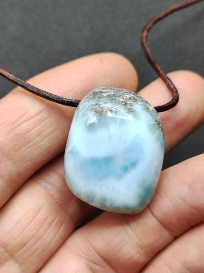 Larimar "Atlantis Stone" ~ Edelstein Kette ~HIPPIE ~GOA ~Boho ~Ethno ~Nature ~Heilstein - Art of Nature Berlin