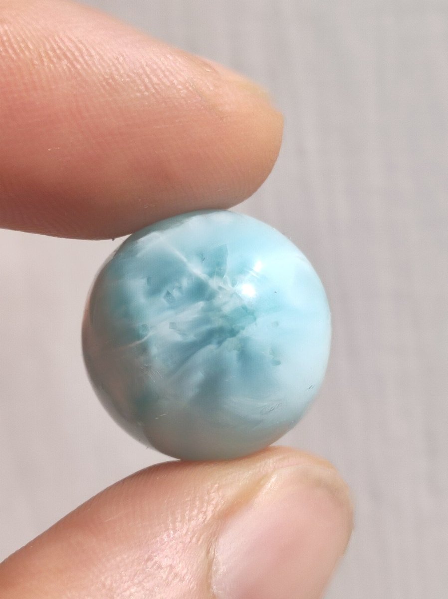 Larimar ~ Edelstein Kugel blau Deko Sphere Kristall HIPPIE GOA Boho Ethno Nature Heilstein Natur Sammler Mineral Geschenk Meer Himmel - Art of Nature Berlin