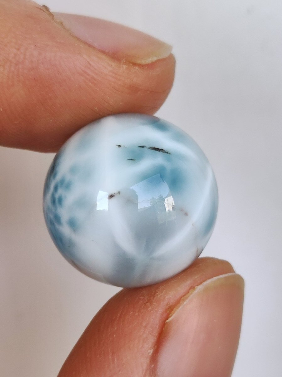 Larimar ~ Edelstein Kugel blau Deko Sphere Kristall HIPPIE GOA Boho Ethno Nature Heilstein Natur Sammler Mineral Geschenk Meer Himmel - Art of Nature Berlin